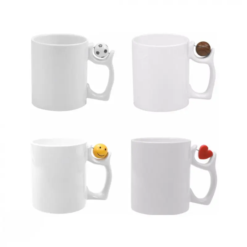 Caneca Branca de Cerâmica com Pingente na Alça (Personalizável)
